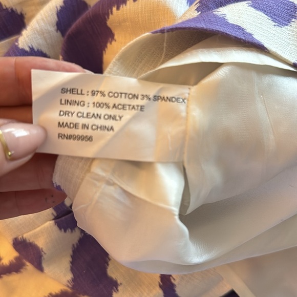 Shoshanna Purple & White Strapless Dress (it has pockets!) - Picture 7 of 7